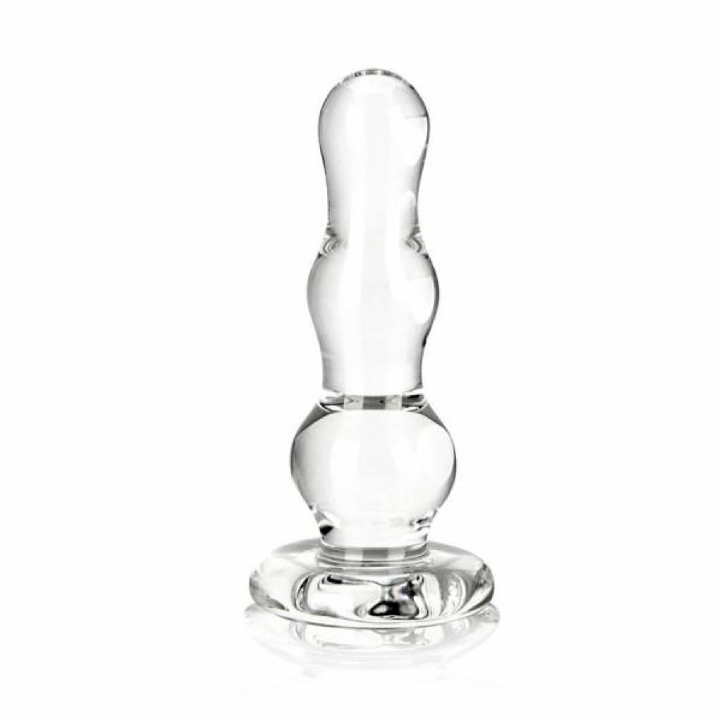 4-Inch Clear Glass Butt Plug