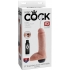 King Cock Squirting Dildo - 8 Inches Beige