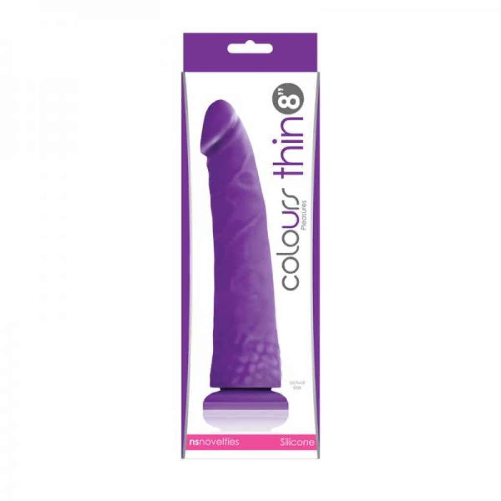 Colours Pleasures Thin 8in Purple - Ns Novelties