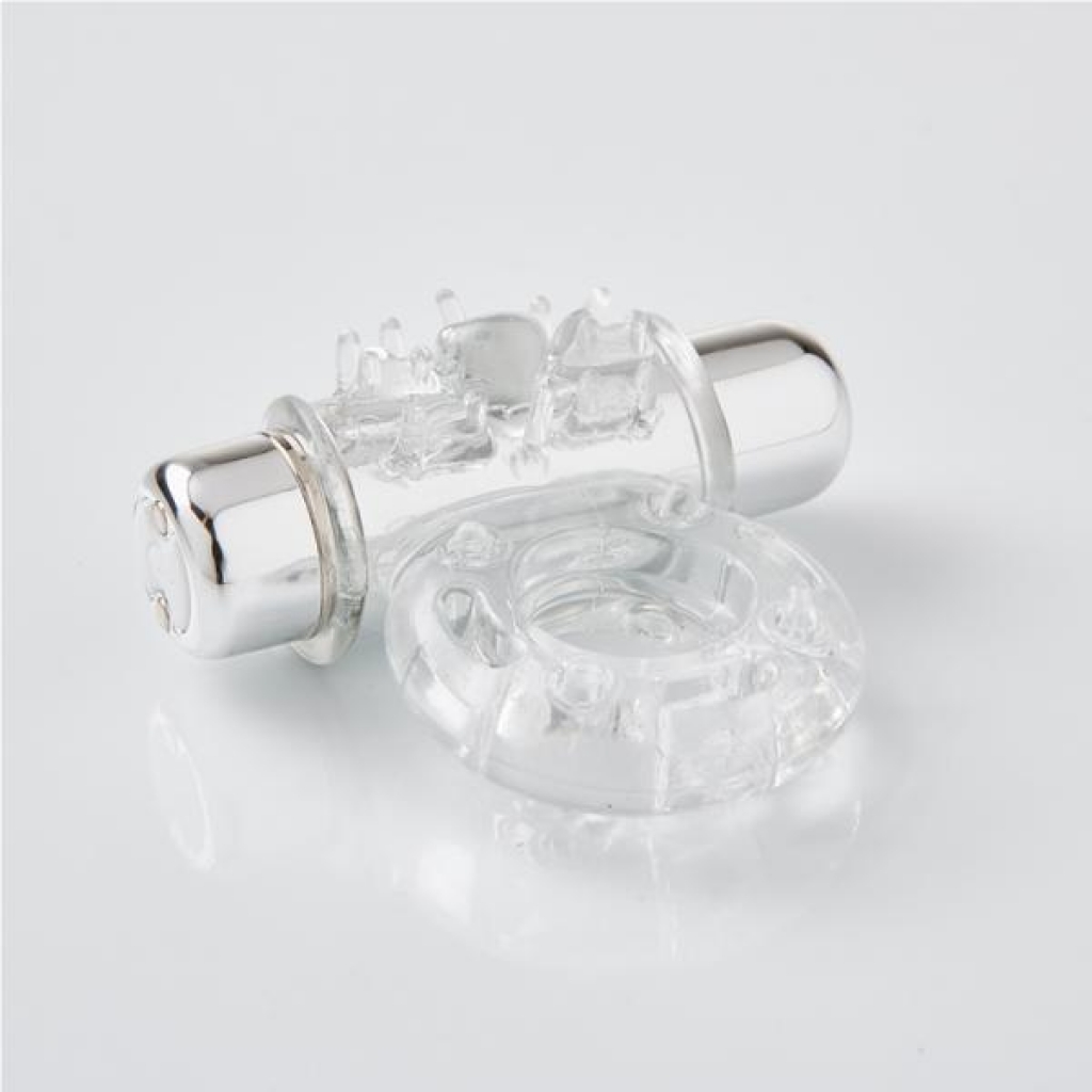 Sensuelle Bullet Ring - 7 Function Cockring - Clear