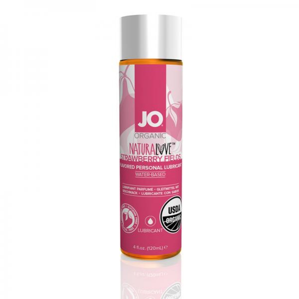 Jo Usda Organic - Strawberry - Lubricant (water-based) 4 Fl Oz / 120 Ml - System Jo