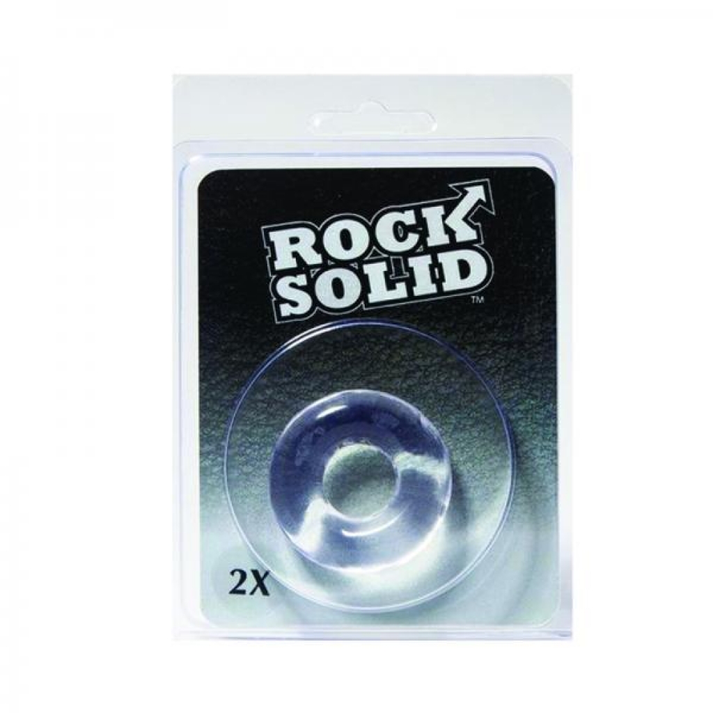 Rock Solid 2x Clear Donut C Ring In A Clamshell - Rock Solid