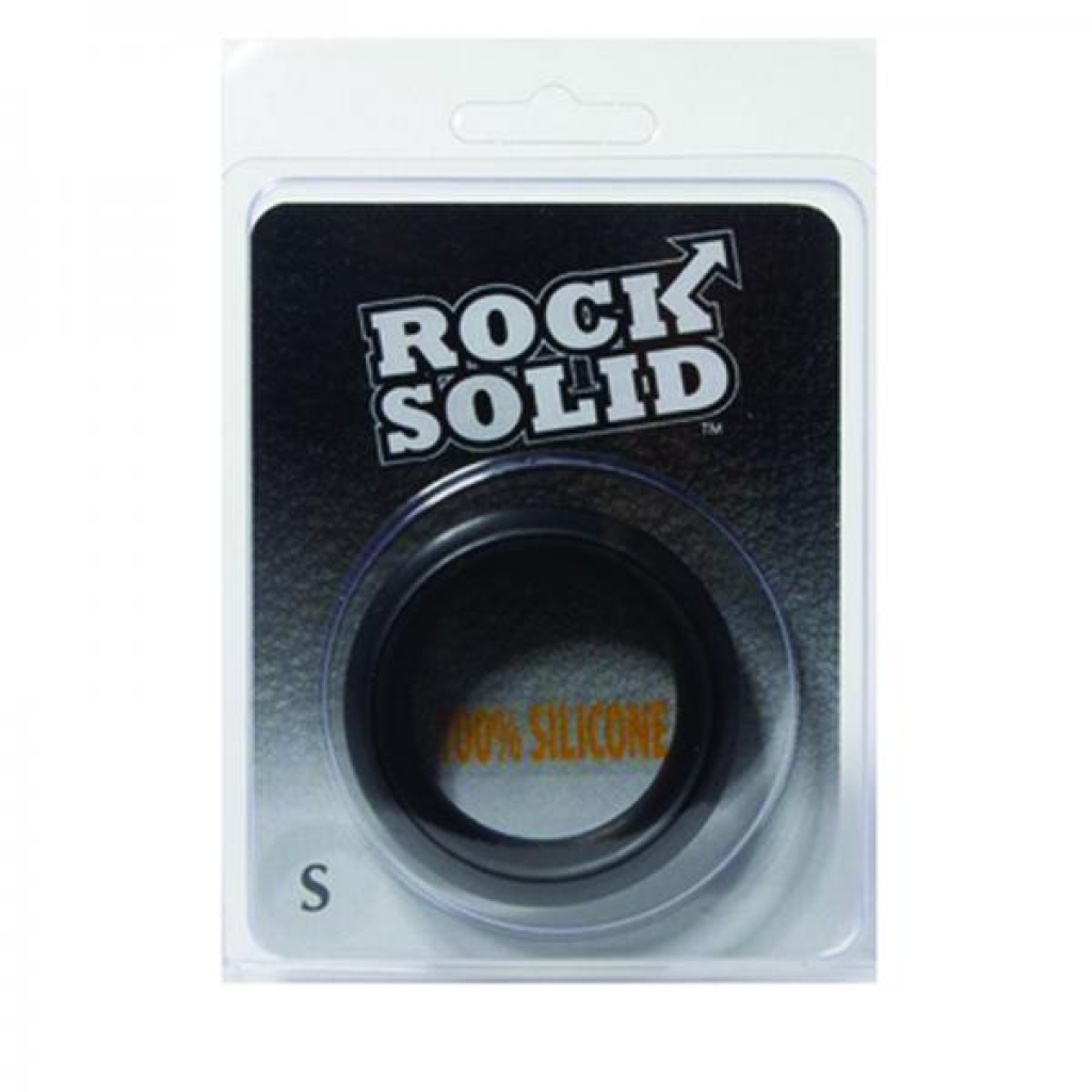 Rock Solid Silicone Black C Ring, Small (1 3/4in) In A Clamshell - Rock Solid