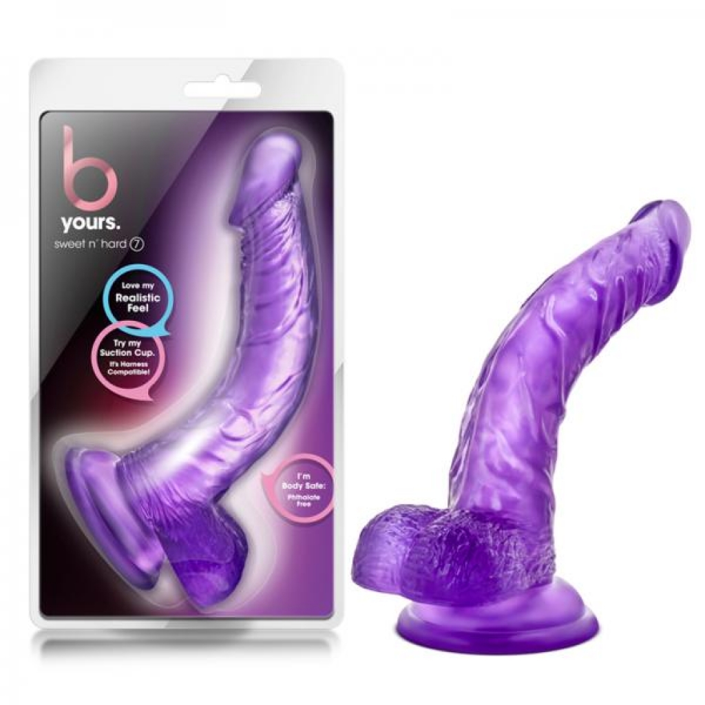 B Yours Sweet 'N Hard Dong - 7 inches Purple