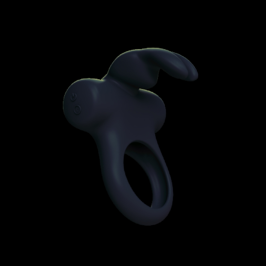 Frisky Bunny Vibrating Ring - Black