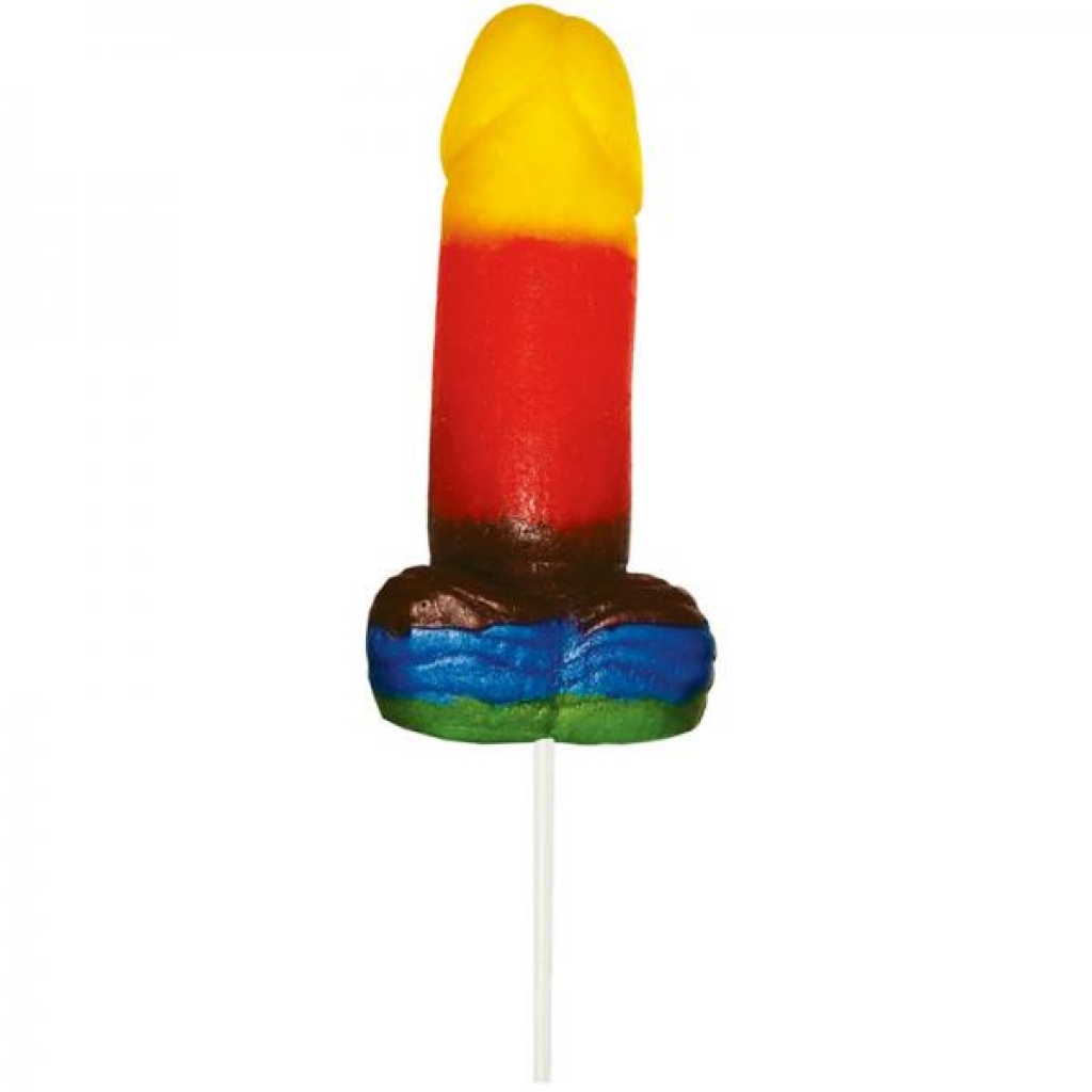 Sweet & Sour Jumbo Rainbow Gummy Cock Pop - Hott Products