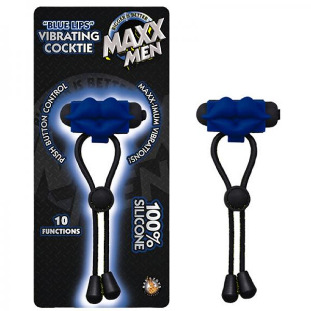 Maxx Men Blue Lips Vibrating Cocktie Blue - Nasstoys