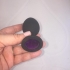 Booty Bling Large Black Plug Purple Stone - Doc Johnson