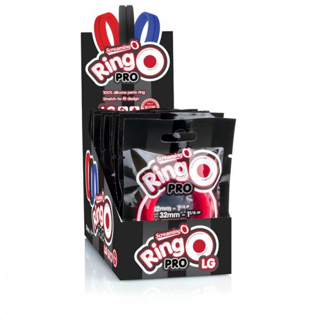 Screaming O Ringo Pro Lg In Pop Box Assorted (12/display) - Screaming O