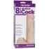 8-Inch Realistic Cock Vac-U-Lock Attachment - Beige