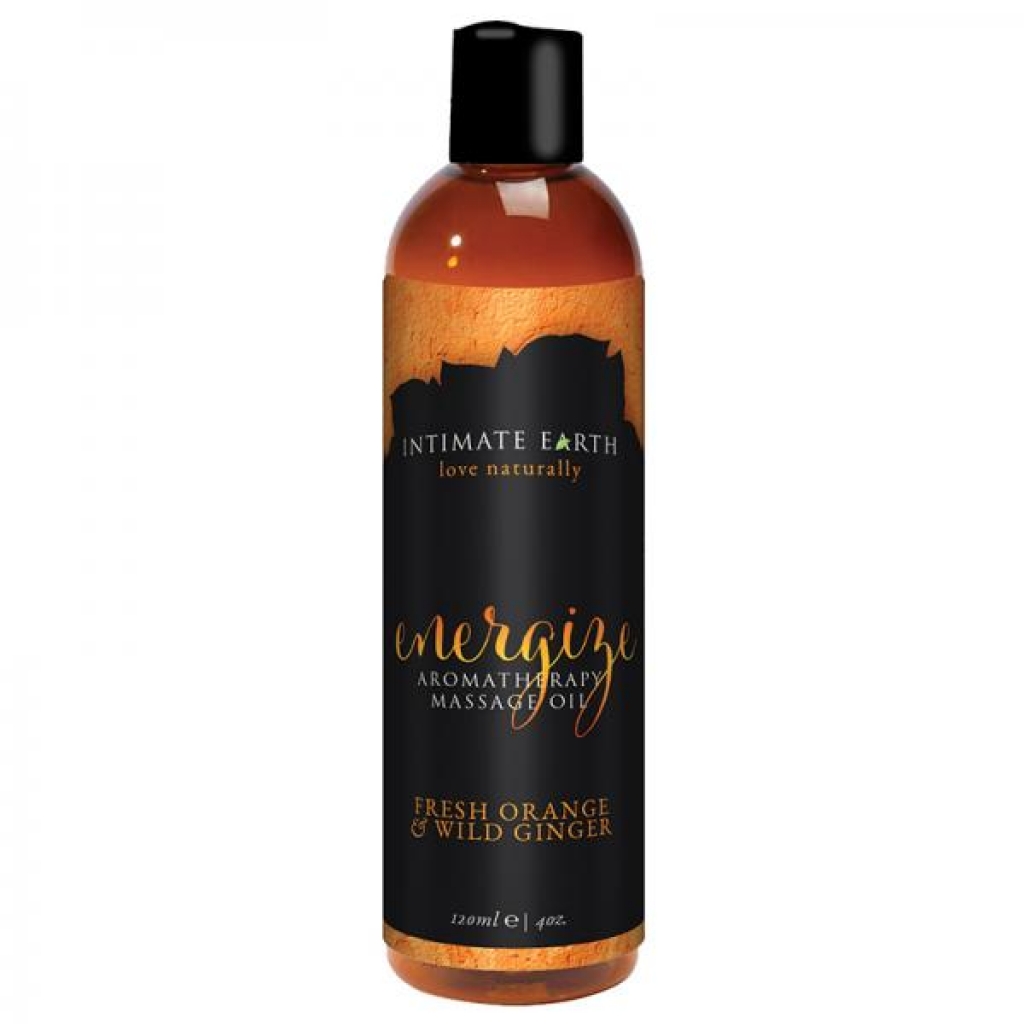 Intimate Earth Energize Massage Oil 4oz - Intimate Earth