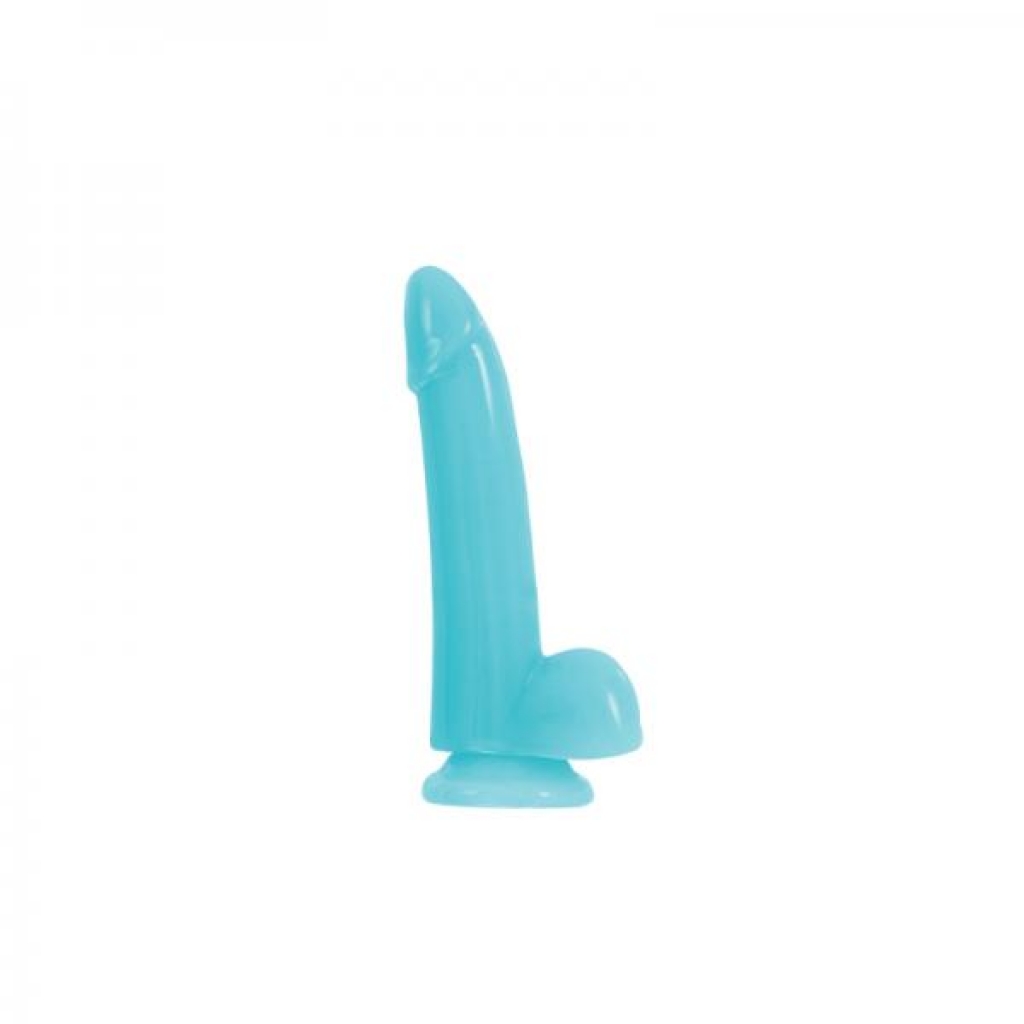 Firefly Smooth Glowing Dong 5 inches Blue - Ns Novelties