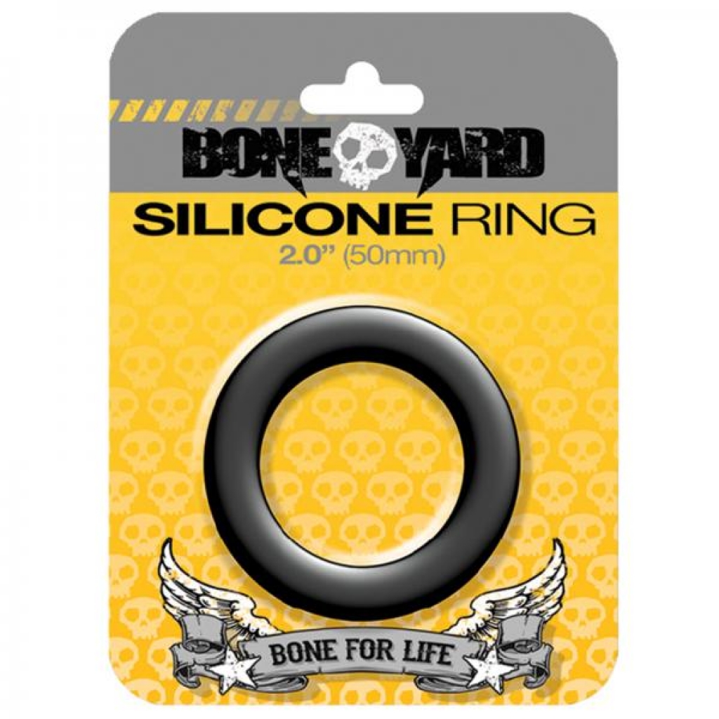 Boneyard Silicone Cock Ring - 2 Inches - Black