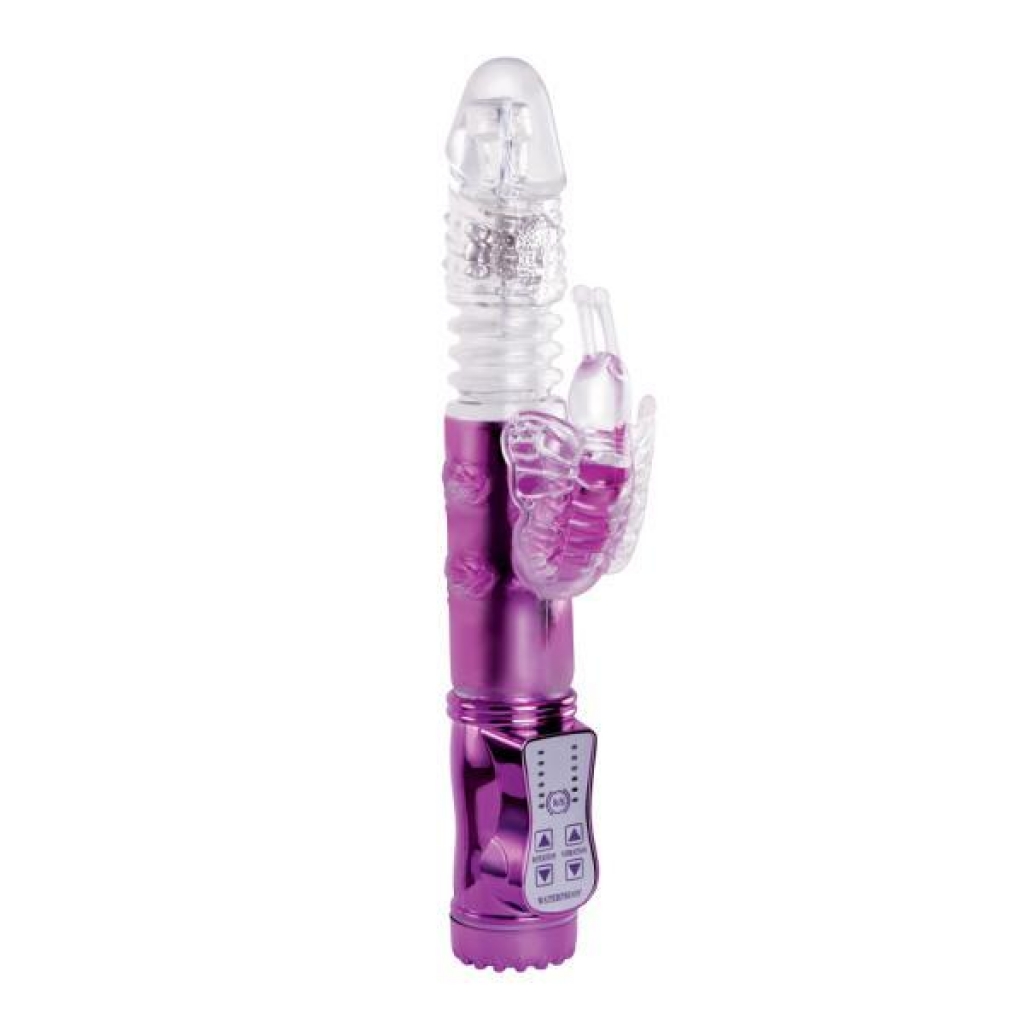 Wyld Vibes Butterfly Purple Rabbit Vibrator - Ns Novelties