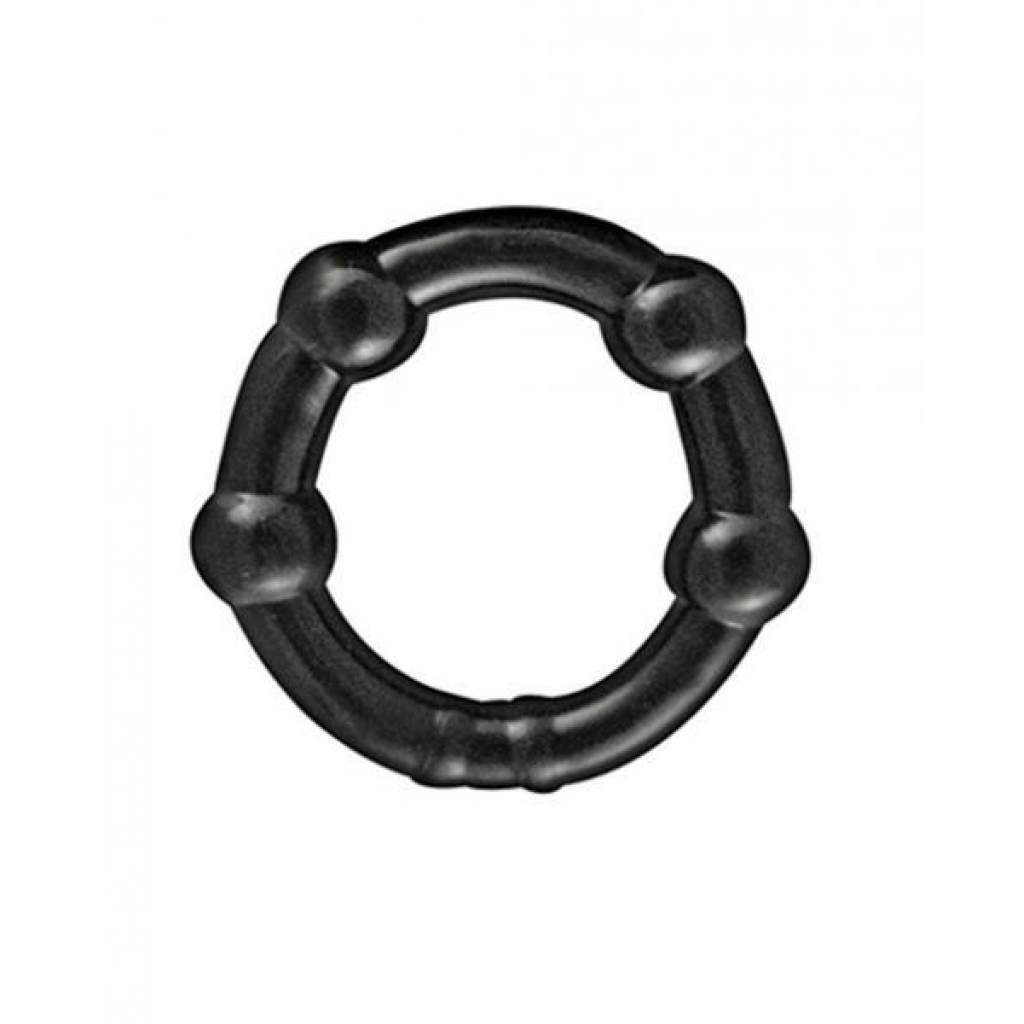 My Ten Erection Rings Beaded Comfort Rings Black - Nasstoys