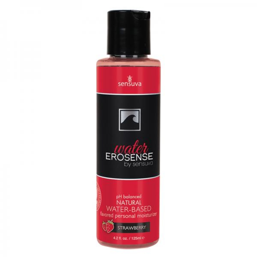 Erosense Water Strawberry Flavored Water-based Lubricant 4.2 Fl. Oz Bottle - Sensuva