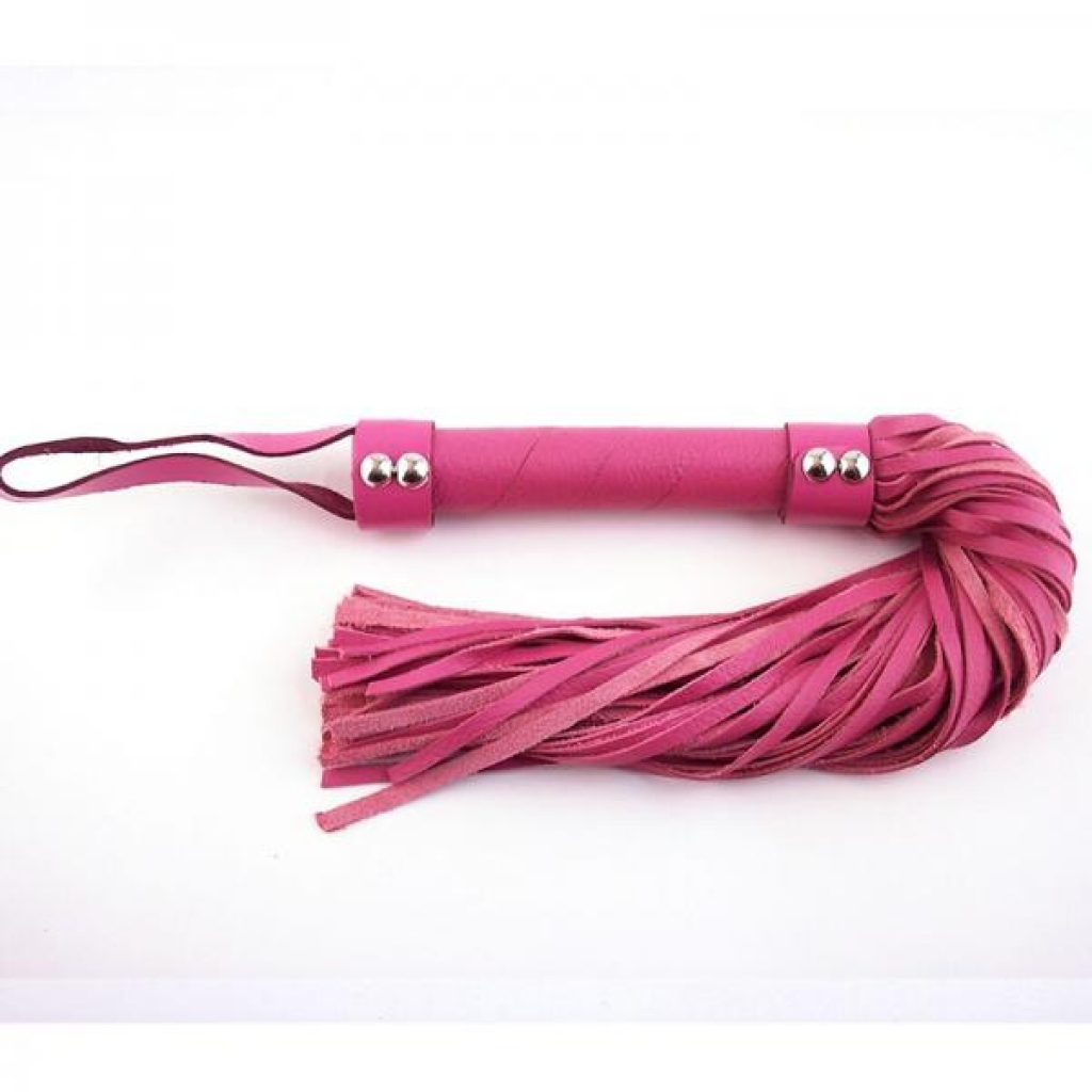 Rouge H-style Leather Flogger Pink - Rouge Garments