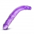 B Yours - 14 inches Double Dildo - Purple