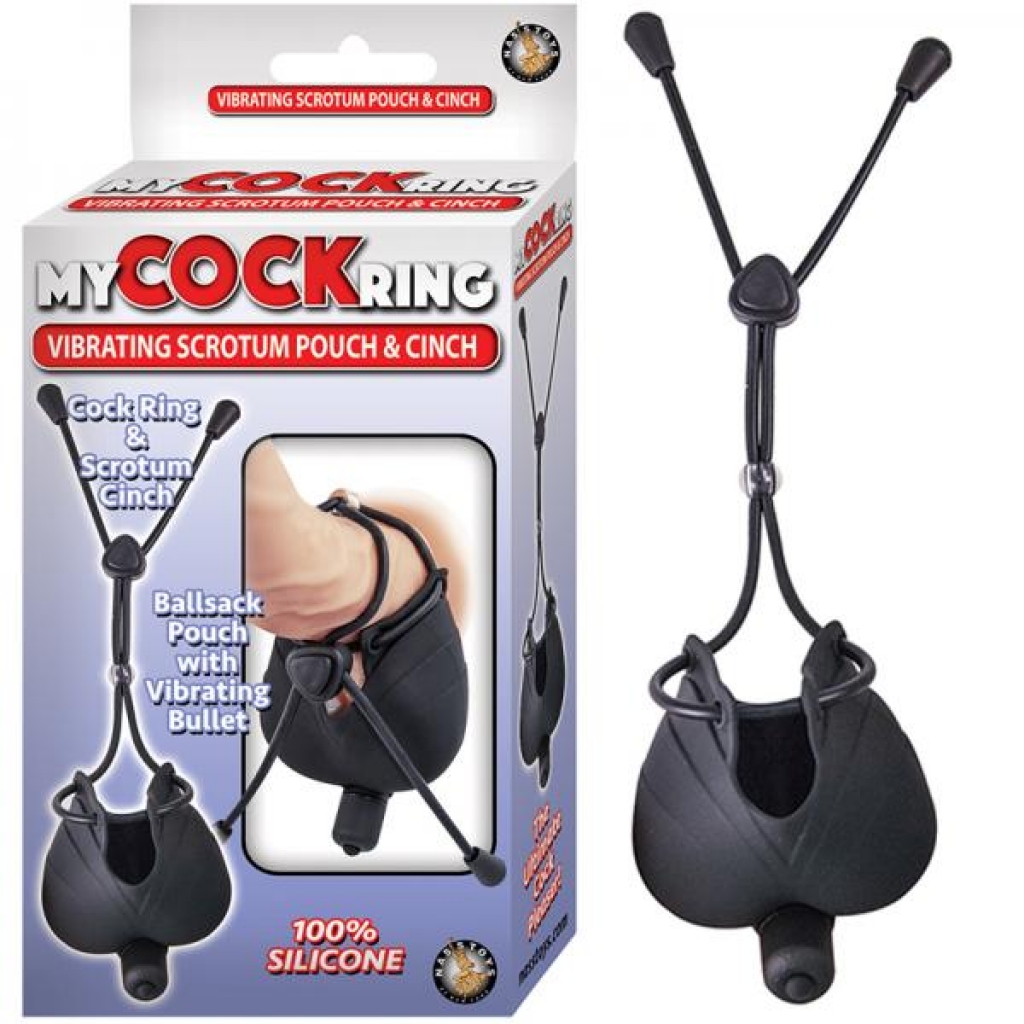 My Cock Ring Vibrating Scrotum Pouch & Cinch With Bullet