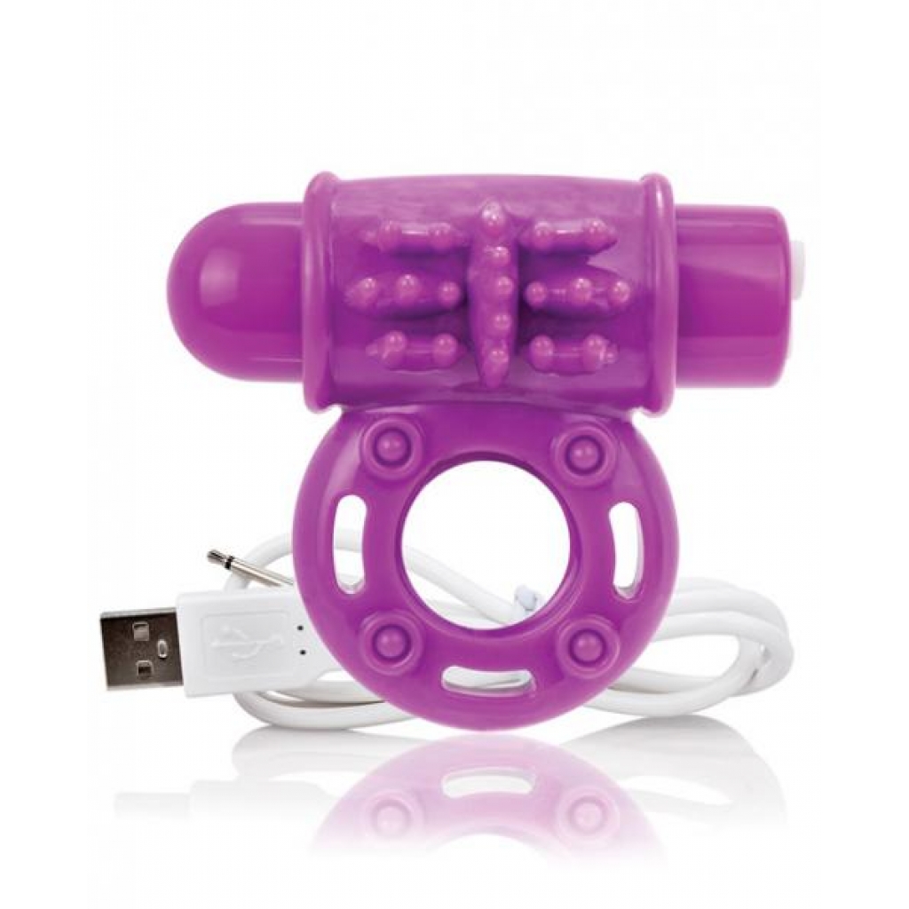 Screaming O Charged Owow Vooom Vibrating Cock Ring Purple - Screaming O