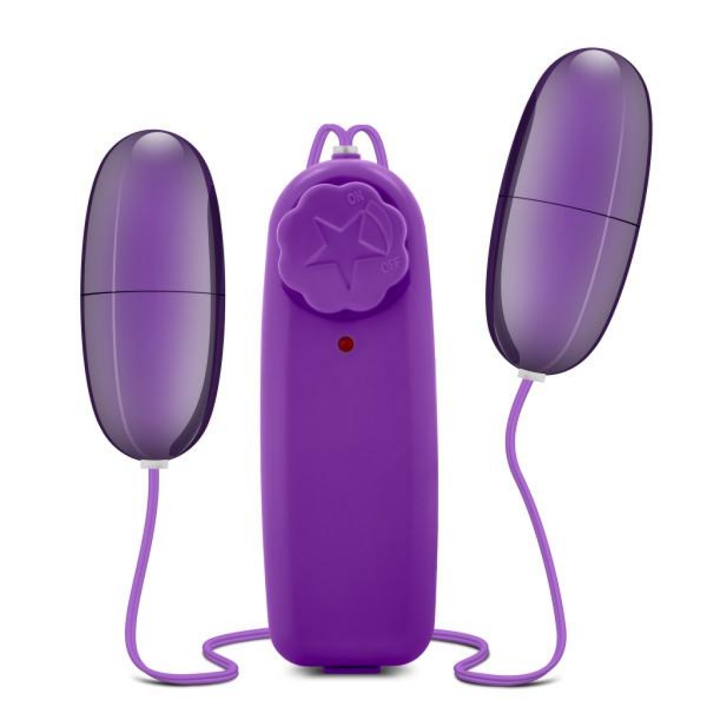 Double Pop Eggs Vibrating Bullets - Plum Purple