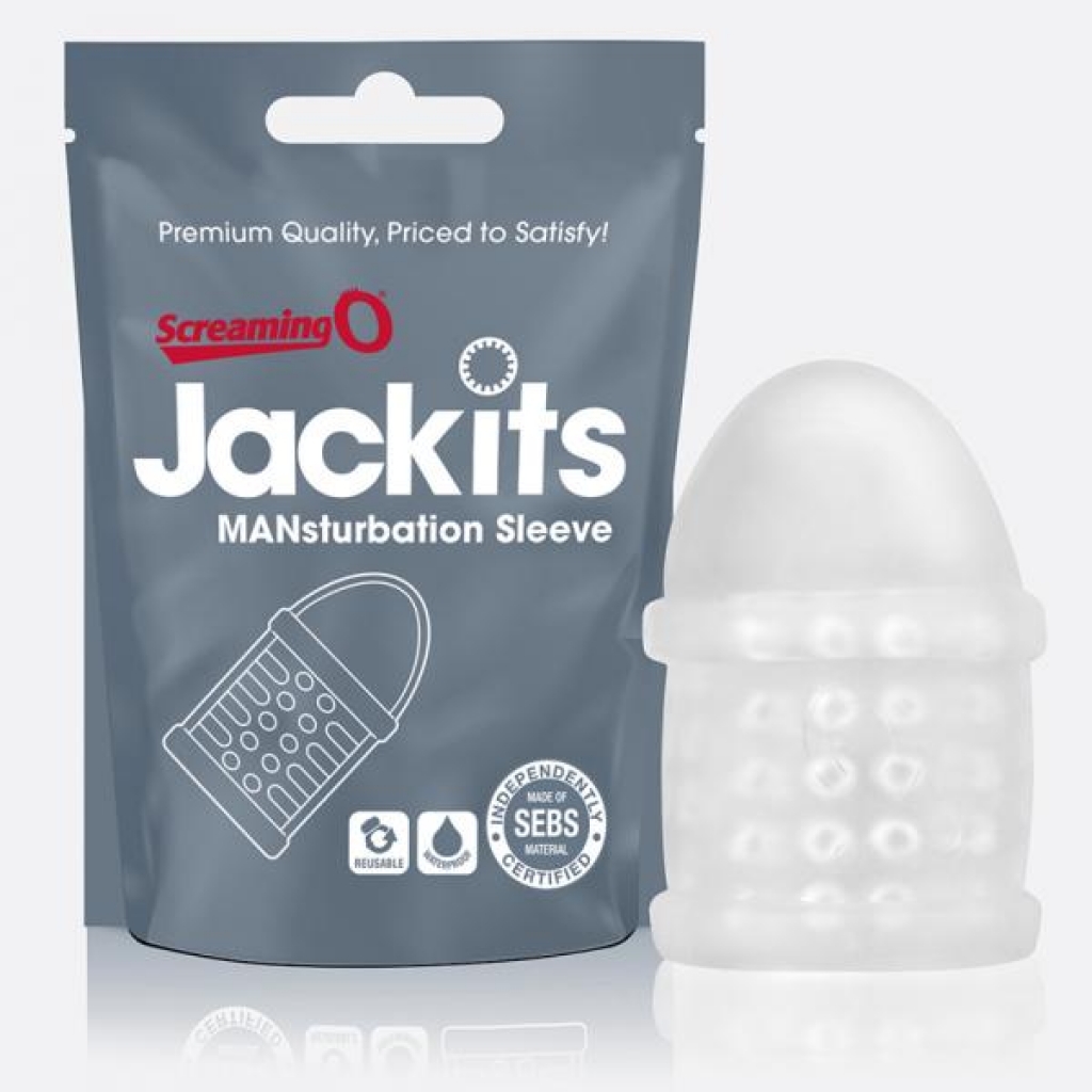 Screaming O Jackits Mansturbation Sleeve (Clear Only)