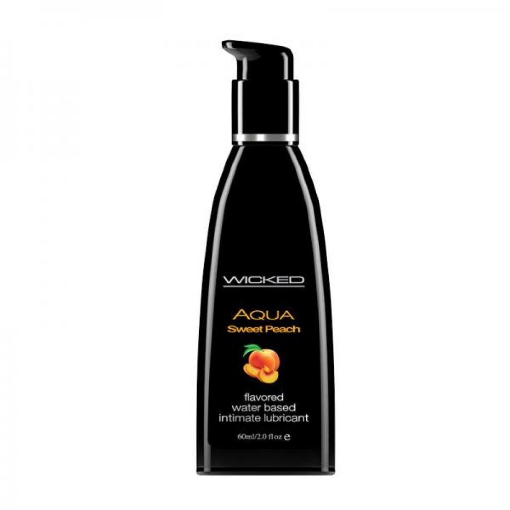 Wicked Aqua Sweet Peach Flavored Lubricant 2oz - Wicked