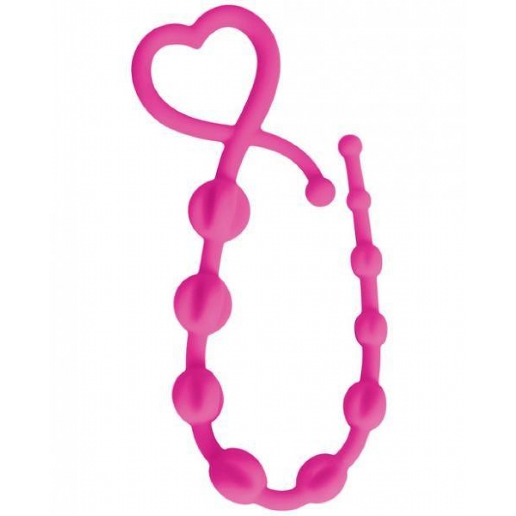 Gossip Hearts & Spurs Anal Beads Magenta Pink - Curve Novelties