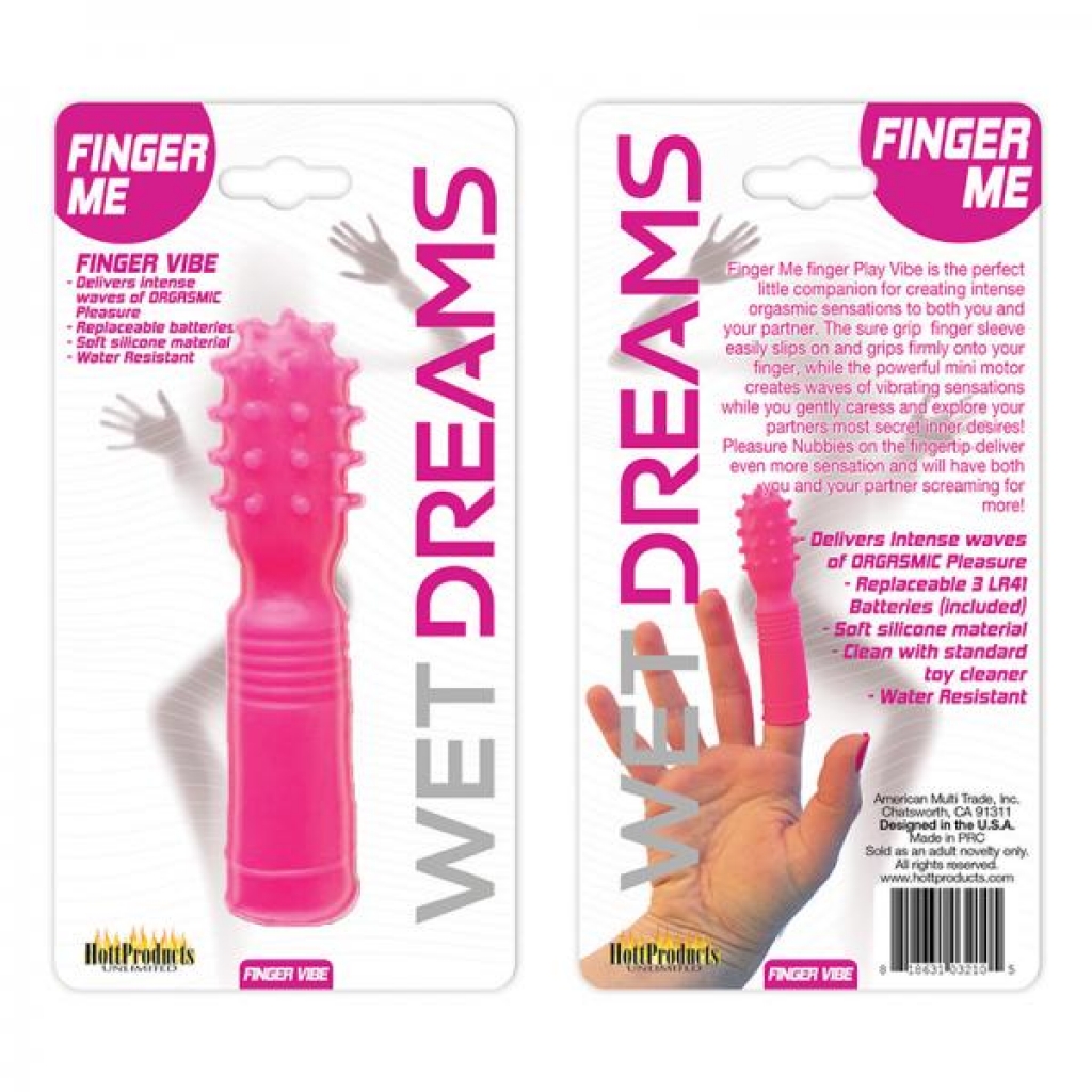 Wet Dreams Finger Me Vibrating Silicone Sleeve