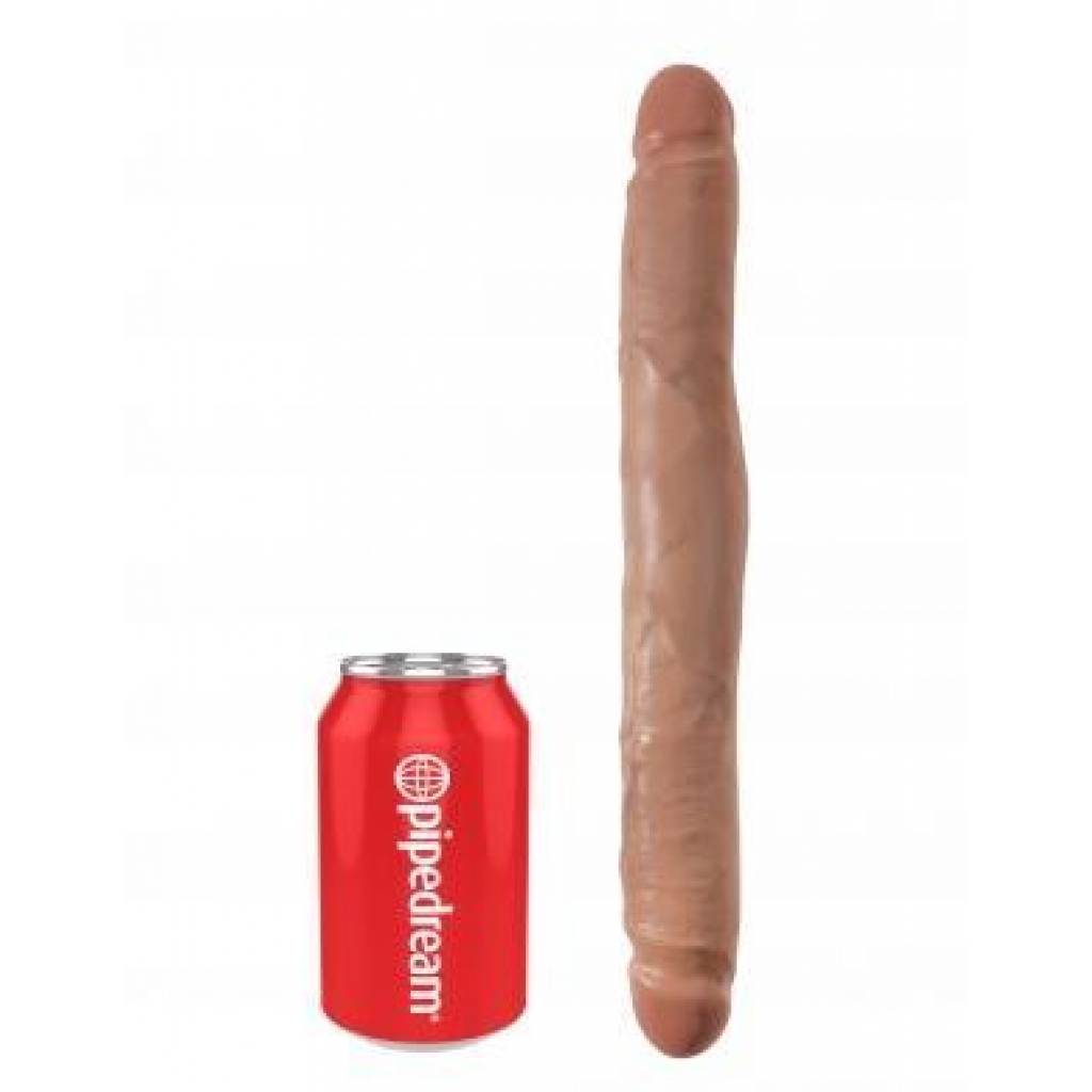 King Cock 12 inches Slim Double Dildo Tan - Pipedream