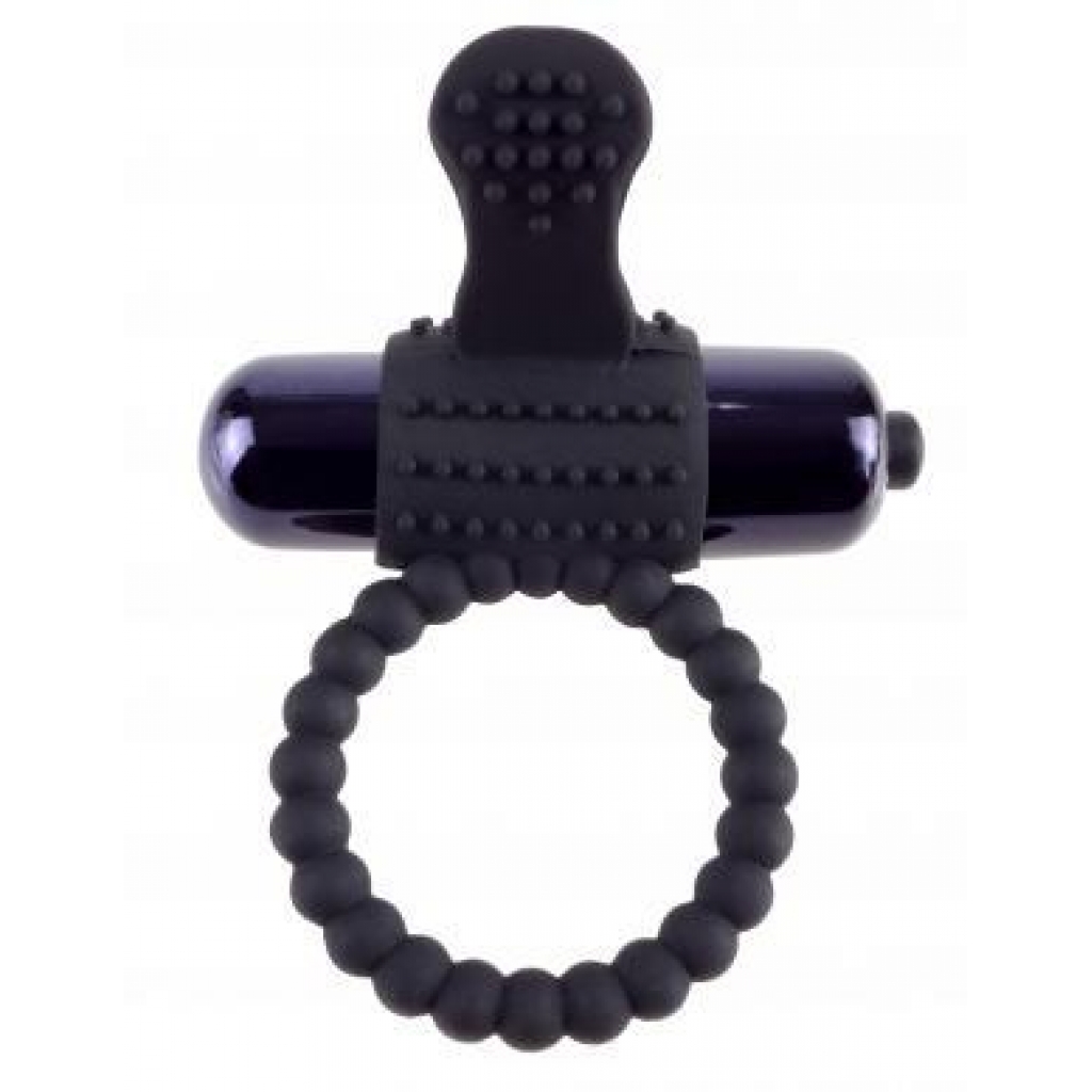 Fantasy C Ringz Vibrating Silicone Super Ring Black - Pipedream