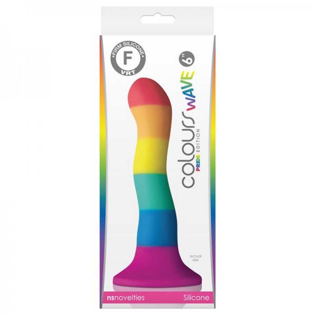 Colours - Pride Edition - 6in Wave Dildo - Rainbow - Ns Novelties