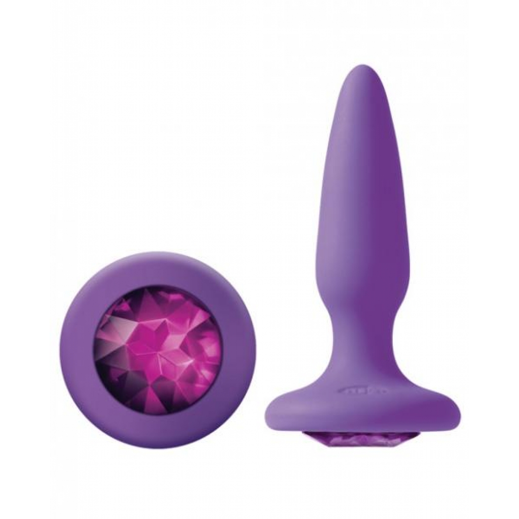 Glams Mini Butt Plug Purple Gem - Ns Novelties