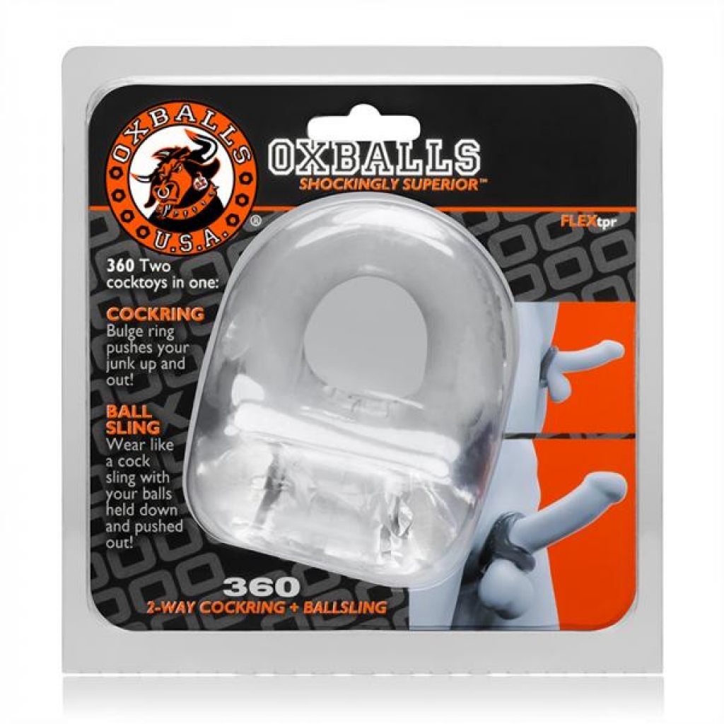 Oxballs 360 Cockring & Ballsling - Clear