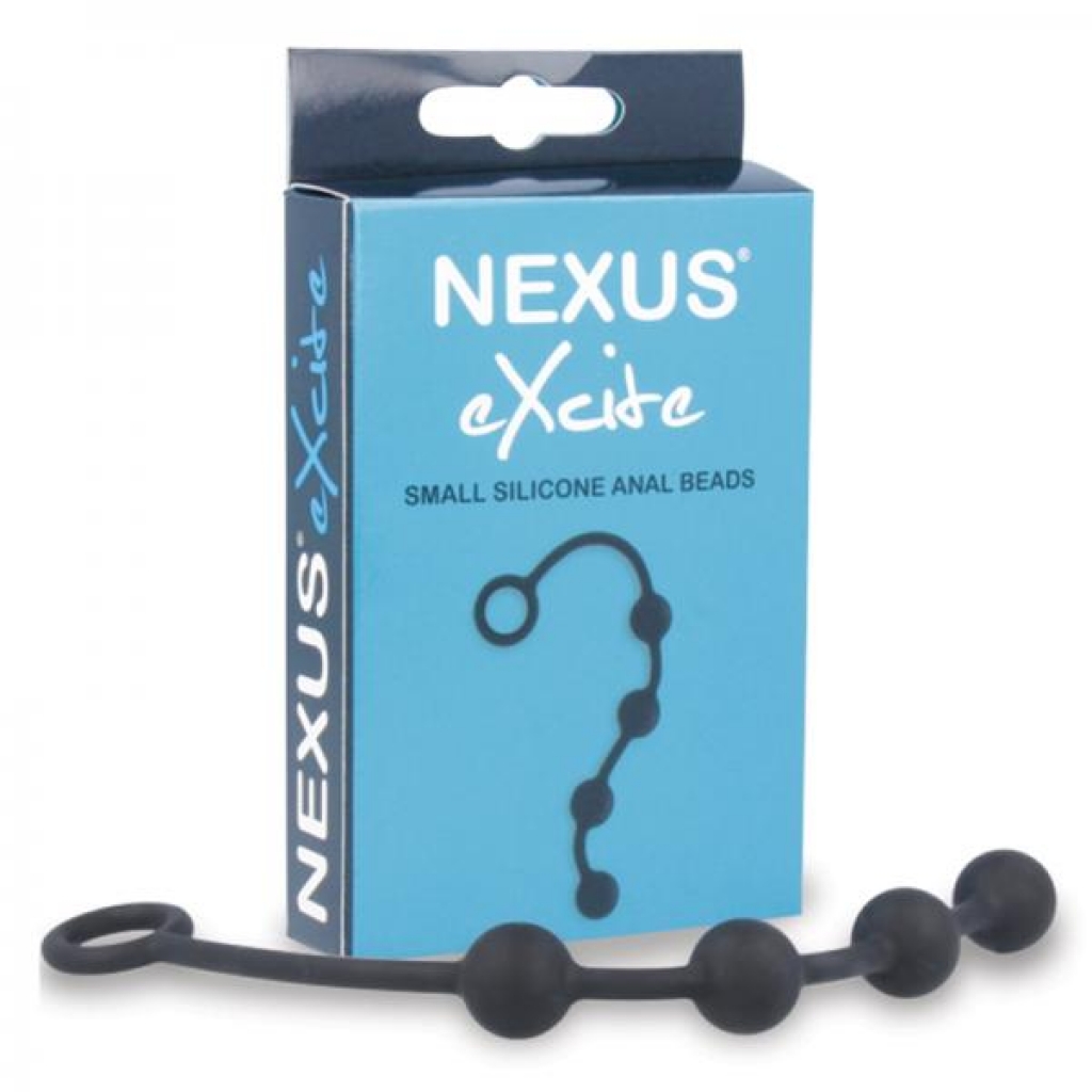 Nexus Excite Silicone Anal Beads - Black - Nexus