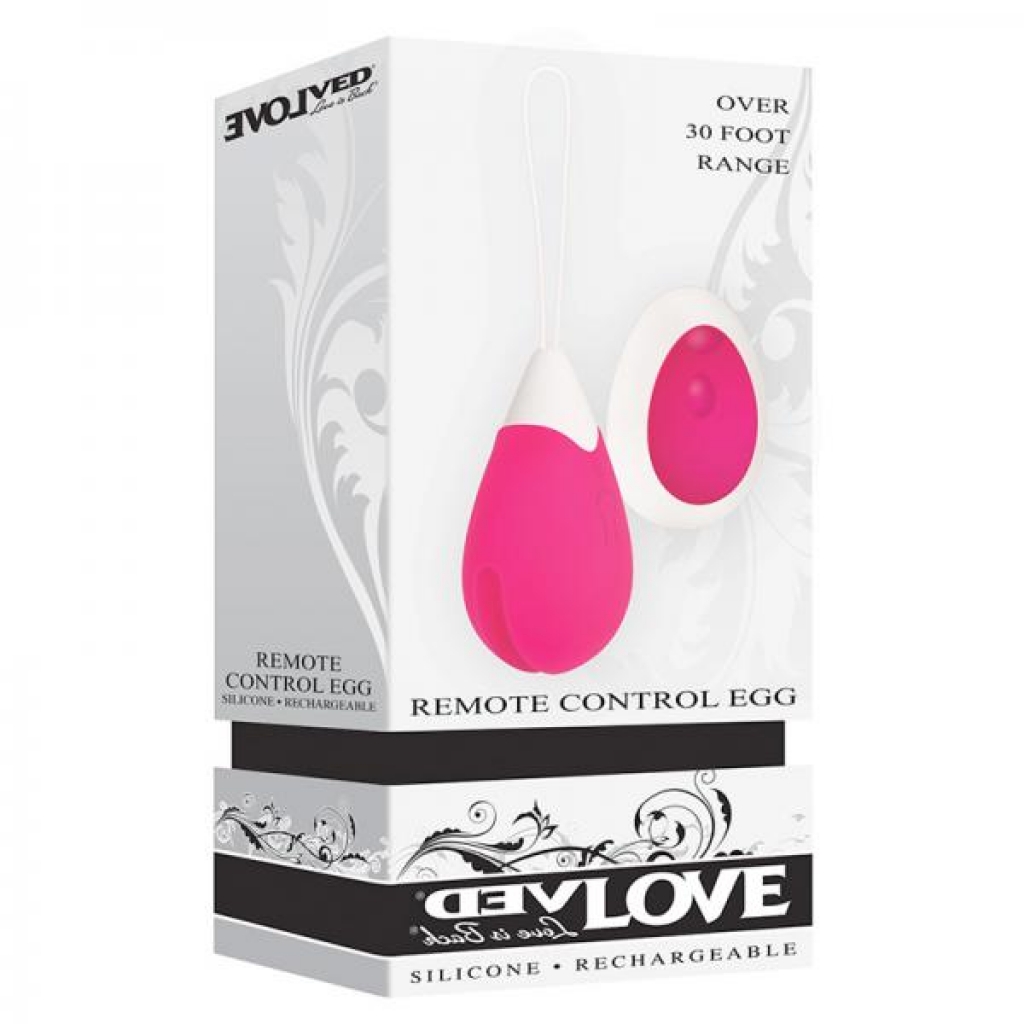 Evolved Rechargeable Egg R/C Silicone in Pink