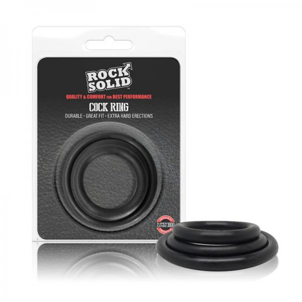 Rock Solid Tri-pack Rubber Gasket (1.25in, 1.5in, 2in) Black - Rock Solid