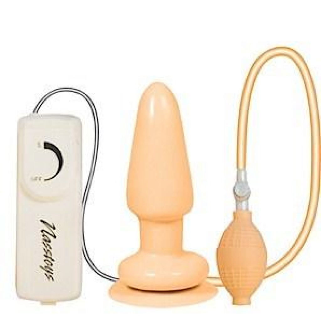 Butt Balloon inflatable Vibrating Anal Satisfier Beige - Nasstoys