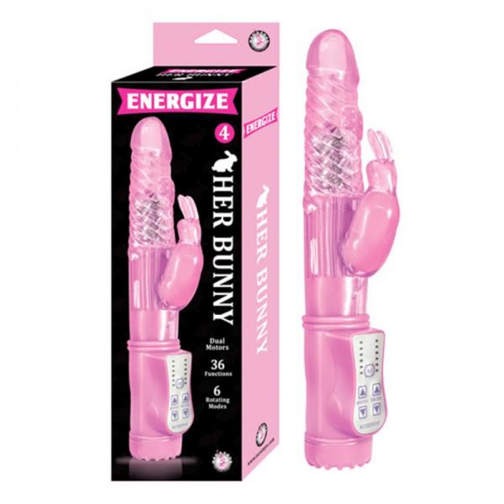 Energize Her Bunny 4 Rabbit Vibrator Pink - Nasstoys