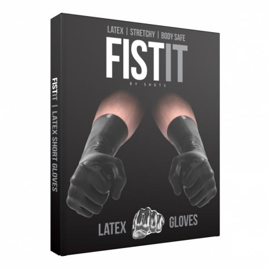 Fist-it Latex Short Gloves - Black - Shots