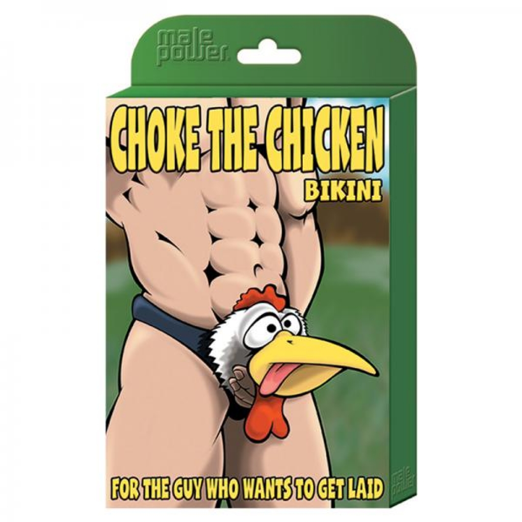 Male Power Novelty Choke The Chicken Bikini - Black