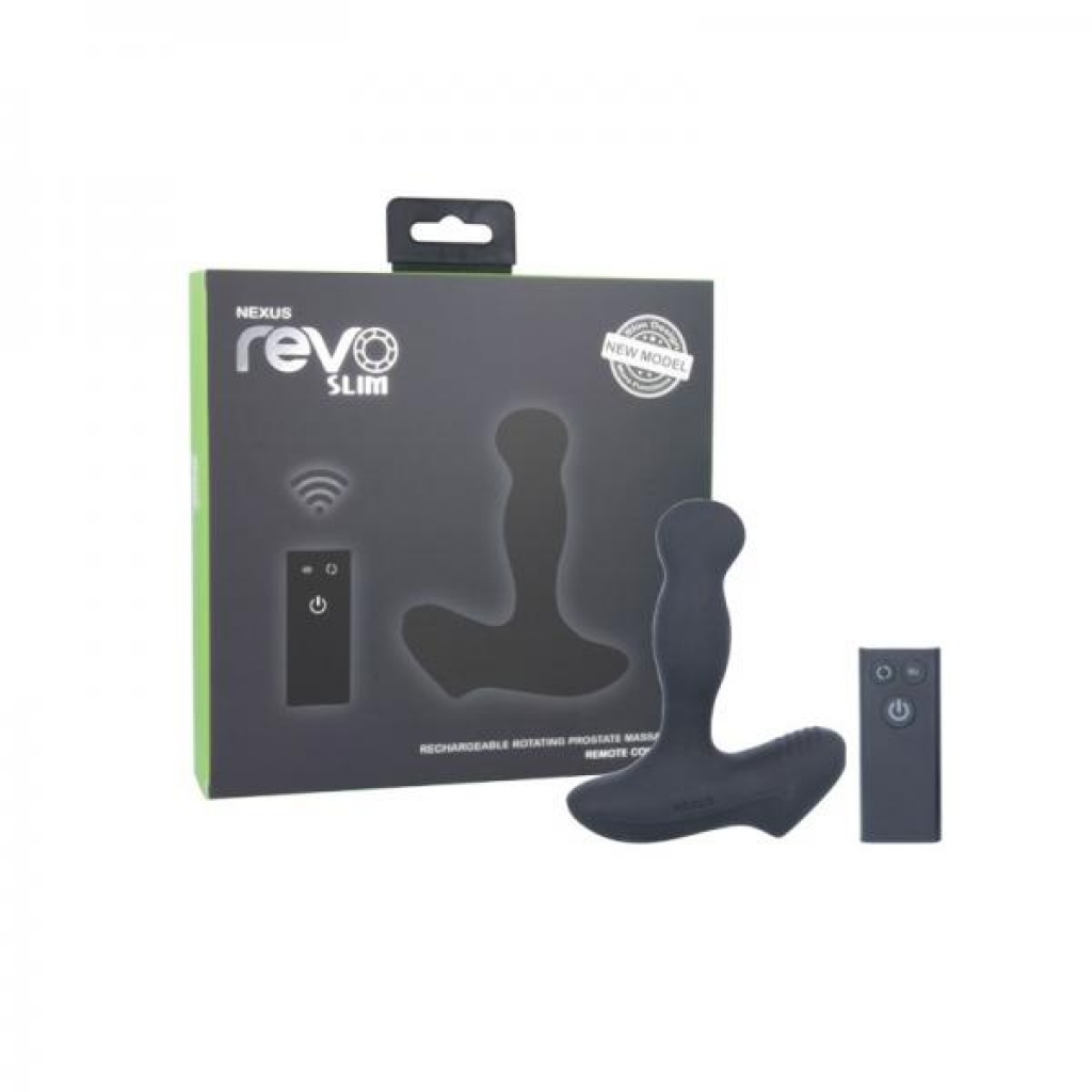 Nexus Revo Slim Remote Control Rotating Prostate Massager - Black - Nexus