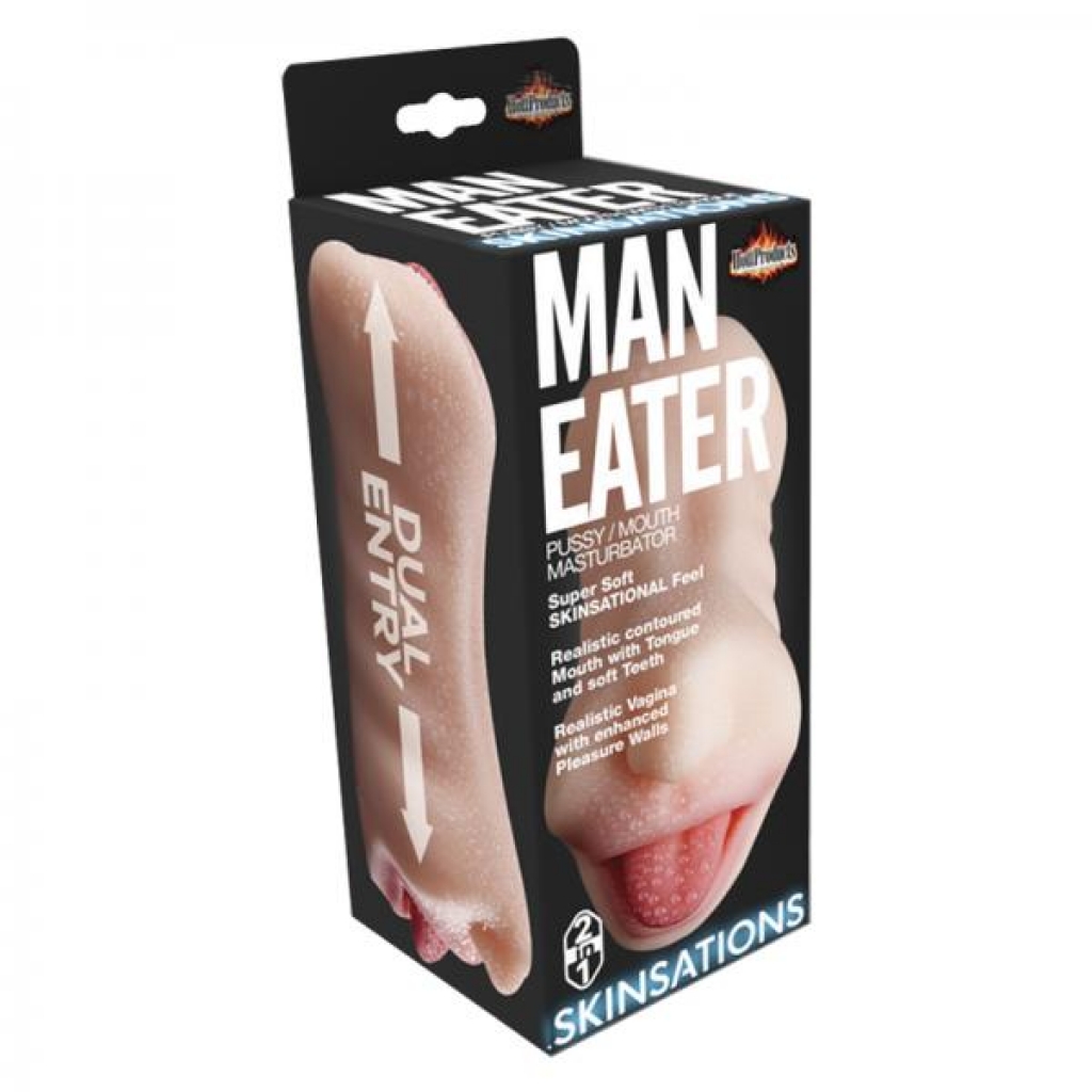 Skinsation Man Eater Pussy & Mouth Masturbator - Hott Products