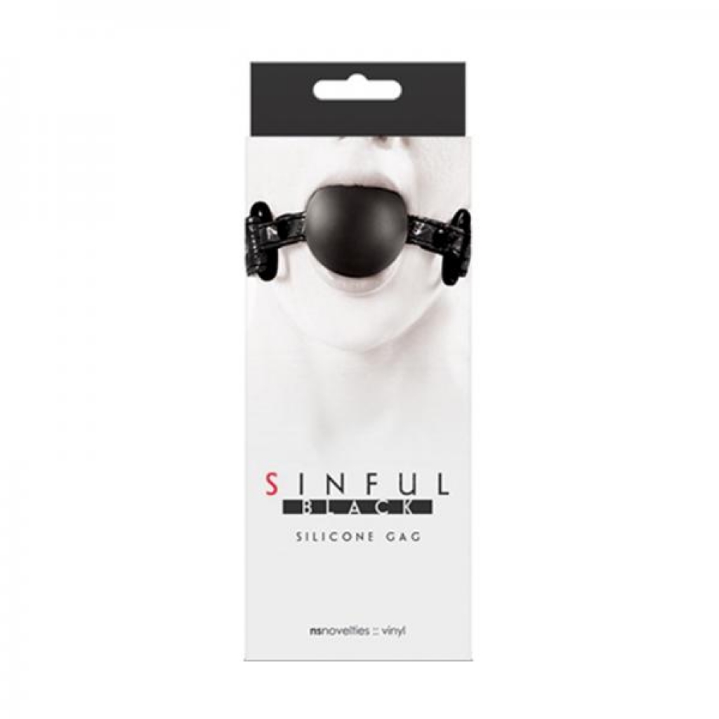 Sinful Soft Silicone Gag Black - Ns Novelties