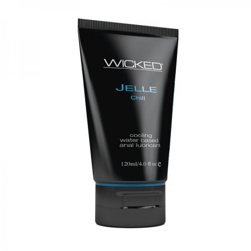 Wicked Jelle Anal Gel Cooling Sensation Lubricant 4oz Tube - Wicked