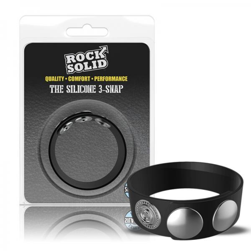 Rock Solid Silaflex 3-snap (adjustable) Black - Rock Solid