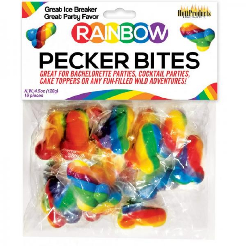 Rainbow Pecker Bites 16/bag - Hott Products