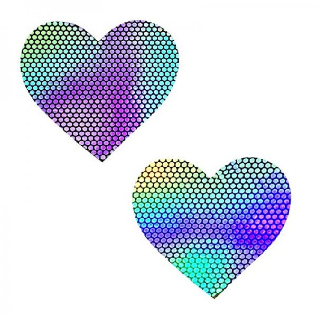 Neva Nude Pasty I Heart U Holographic Set - Flirty and Fun