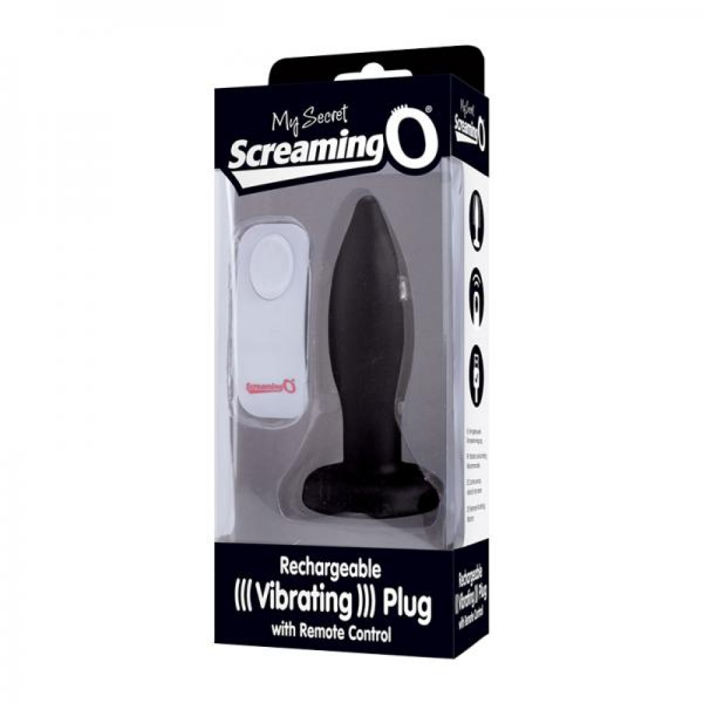 Screaming O My Secret Remote Vibrating Plug - Black - Screaming O