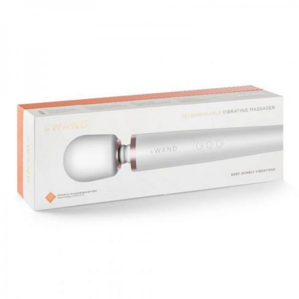 Le Wand Pearl White Rechargeable Massager - Le Wand